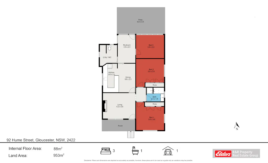92 Hume Street, Gloucester, NSW, 2422 - Floorplan 1