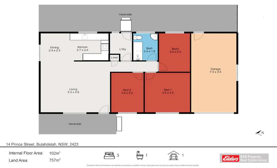 14 Prince Street, Bulahdelah, NSW, 2423 - Floorplan 1