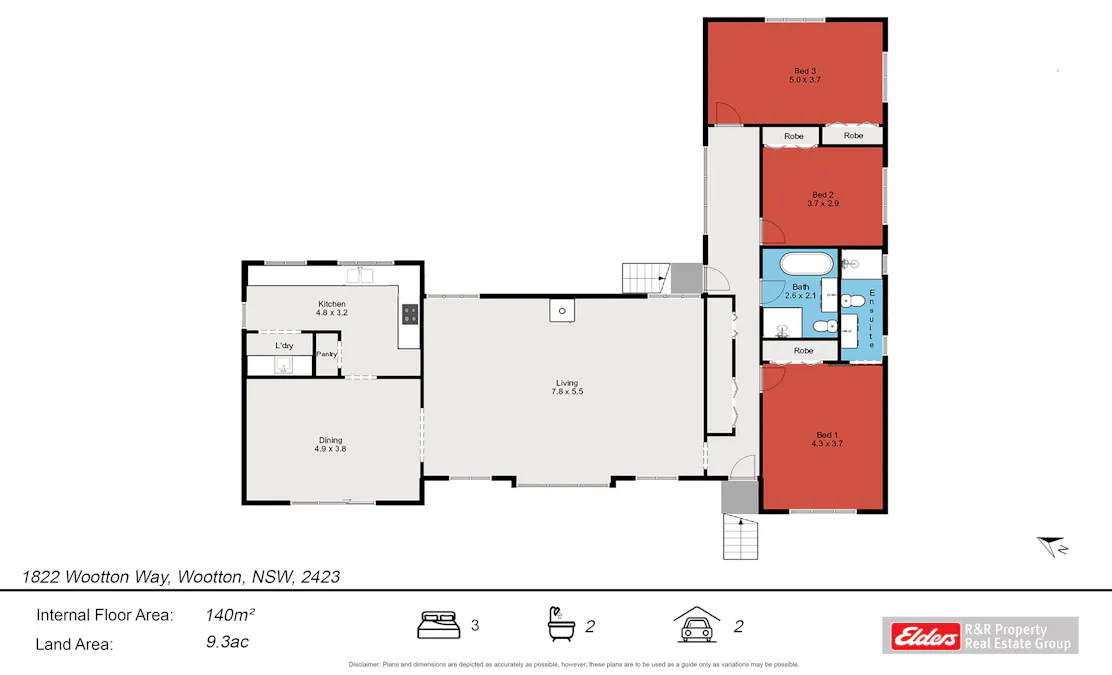 1822 Wootton Way, Wootton, NSW, 2423 - Floorplan 1
