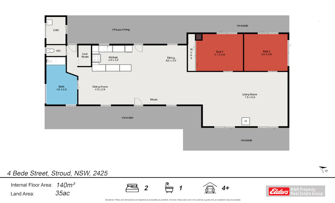 4 Bede Street, Stroud, NSW, 2425 - Floorplan 1