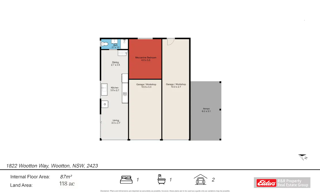 1822 Wootton Way, Wootton, NSW, 2423 - Floorplan 1