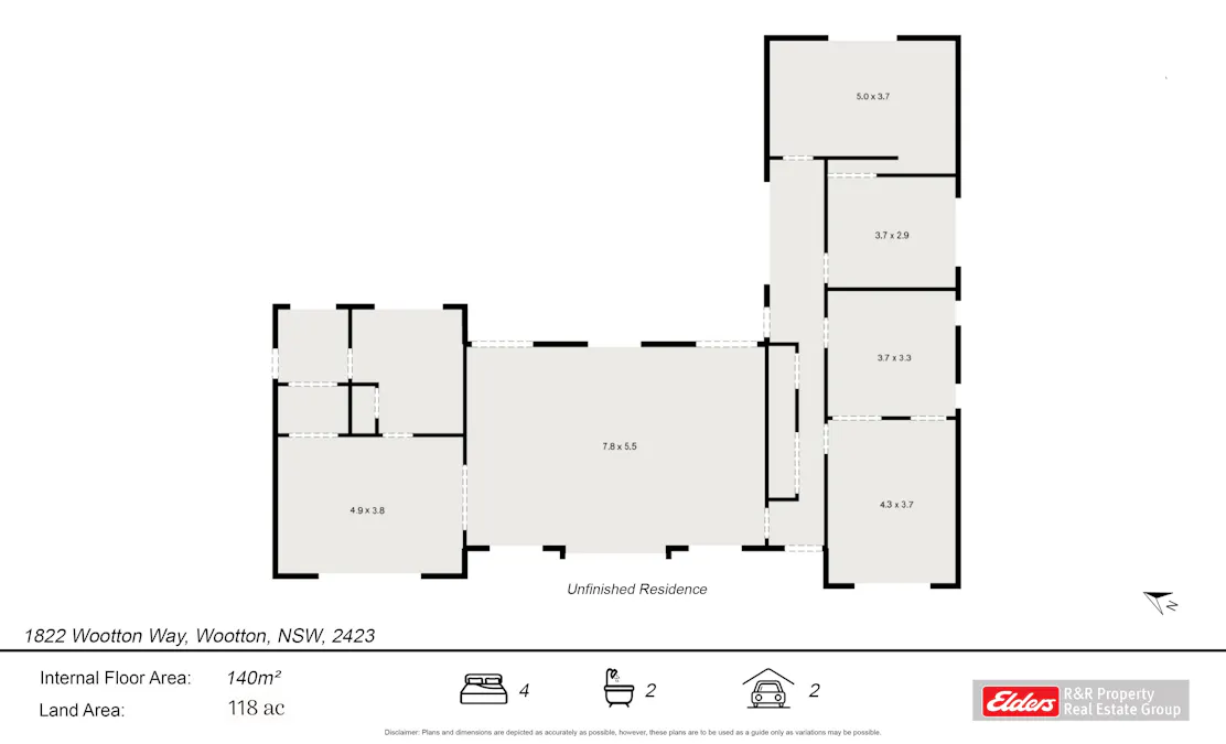 1822 Wootton Way, Wootton, NSW, 2423 - Floorplan 2