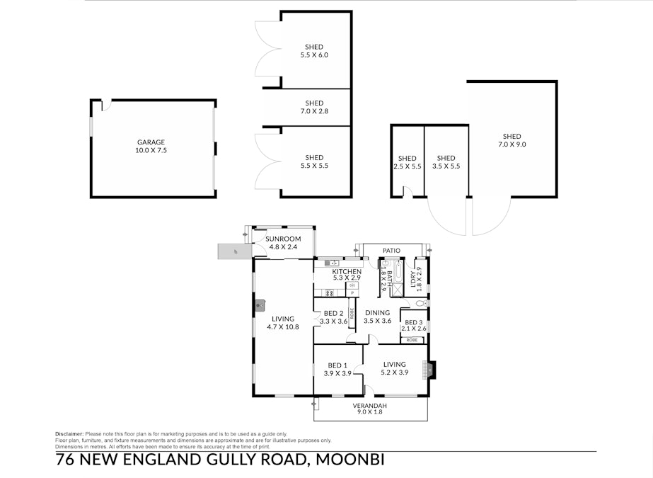 76 New England Gully Road, Moonbi, NSW, 2353 - Floorplan 1