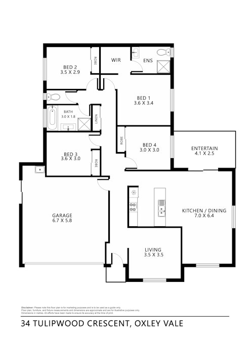 34 Tulipwood Crescent, Tamworth, NSW, 2340 - Floorplan 1