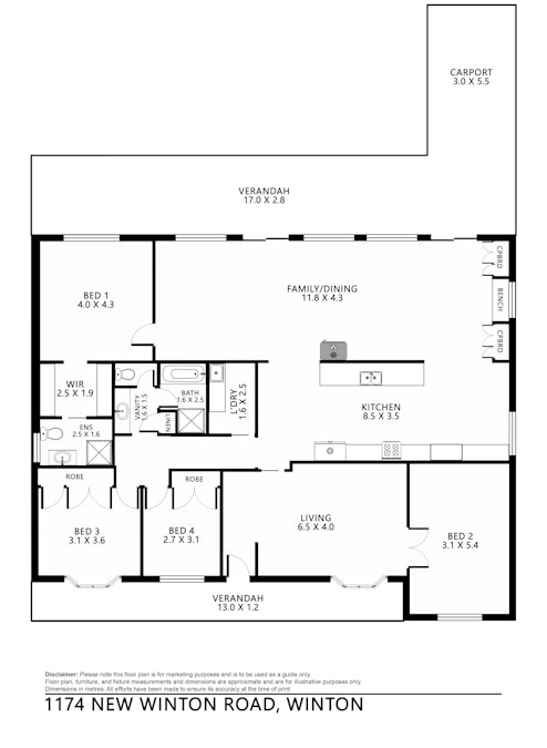 1174 New Winton Road, Tamworth, NSW, 2340 - Floorplan 1