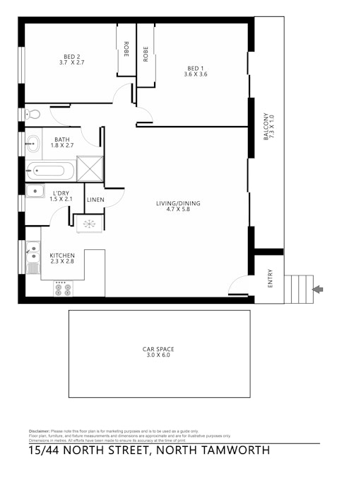 15/44 North Street, Tamworth, NSW, 2340 - Floorplan 1