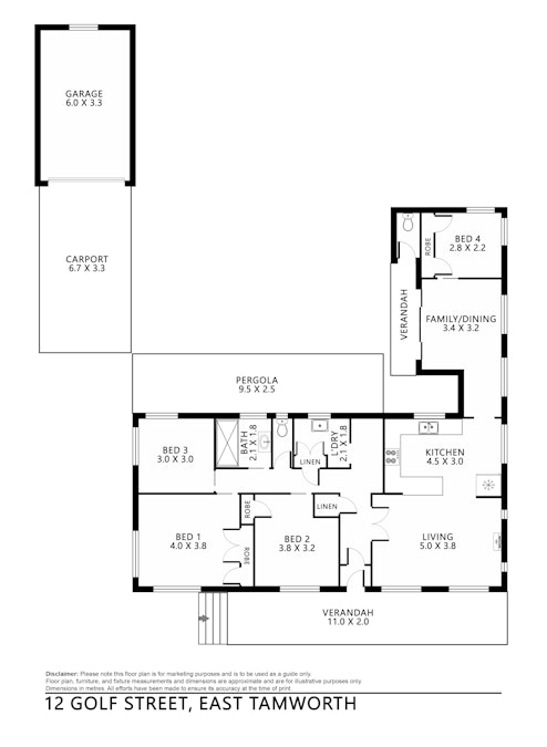 12 Golf Street, Tamworth, NSW, 2340 - Floorplan 1