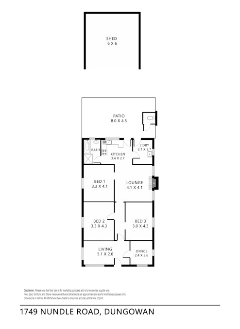 1749 Nundle Road, Dungowan, NSW, 2340 - Floorplan 1