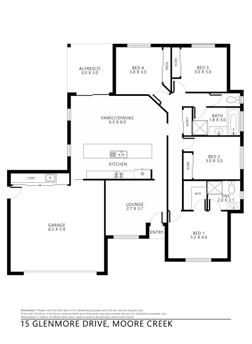 15 Glenmore Drive, Tamworth, NSW, 2340 - Floorplan 1