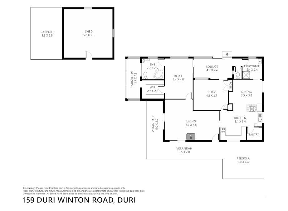 159 Duri-Winton Road, Tamworth, NSW, 2340 - Floorplan 1