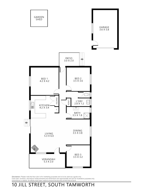 10 Jill Street, Tamworth, NSW, 2340 - Floorplan 1