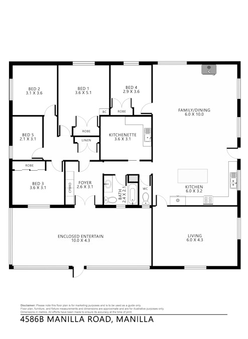 4586B Manilla Road, Manilla, NSW, 2346 - Floorplan 1