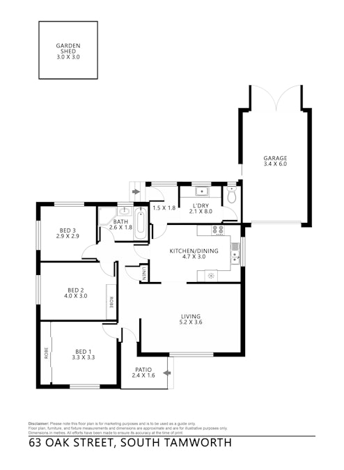 63 Oak Street, Tamworth, NSW, 2340 - Floorplan 1