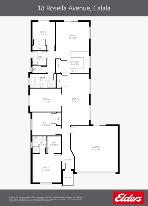 18 Rosella Avenue, Tamworth, NSW, 2340 - Floorplan 1