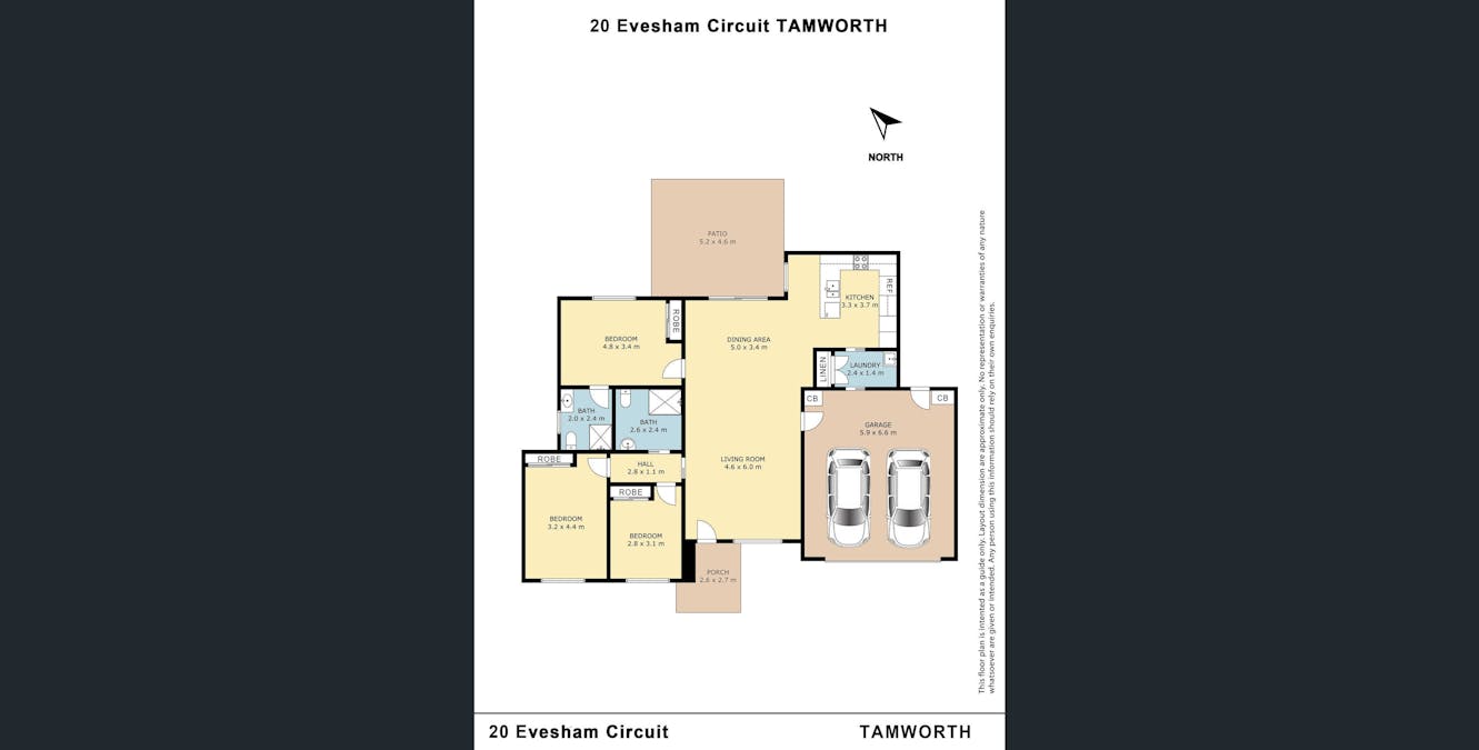 20 Evesham Circuit, Tamworth, NSW, 2340 - Floorplan 1