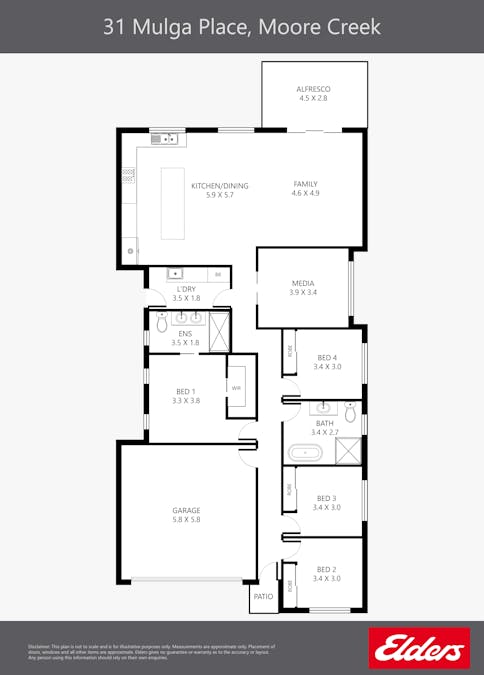 31 Mulga Place, Tamworth, NSW, 2340 - Floorplan 1