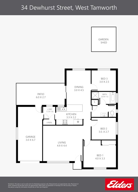 34 Dewhurst Street, Tamworth, NSW, 2340 - Floorplan 1