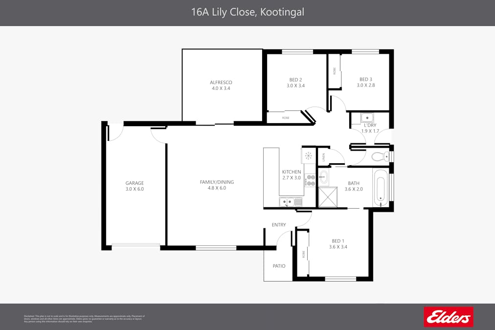 1/16 Lily Close, Kootingal, NSW, 2352 - Floorplan 1