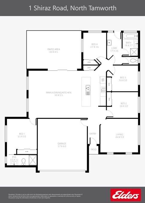 1 Shiraz Road, Tamworth, NSW, 2340 - Floorplan 1