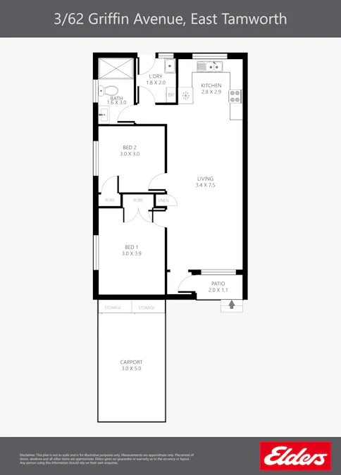 3/62 Griffin Avenue, Tamworth, NSW, 2340 - Floorplan 1