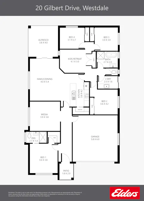 20 Gilbert Drive, Tamworth, NSW, 2340 - Floorplan 1
