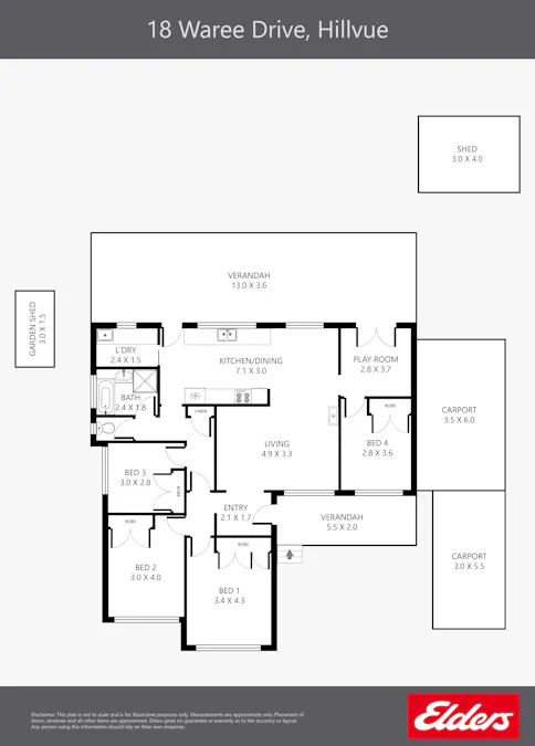 18 Waree Drive, Tamworth, NSW, 2340 - Floorplan 1