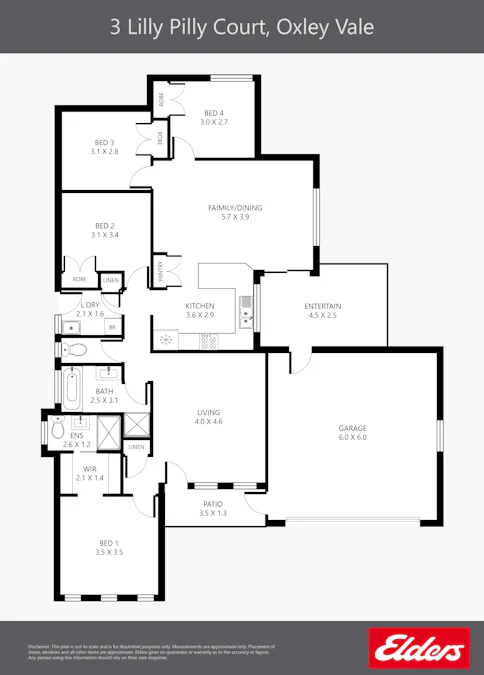 3 Lilly Pilly Court, Tamworth, NSW, 2340 - Floorplan 1