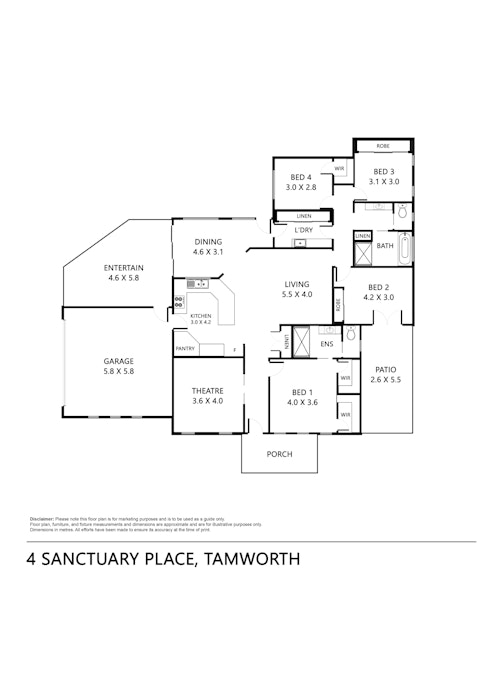 4 Sanctuary Place, Tamworth, NSW, 2340 - Floorplan 1