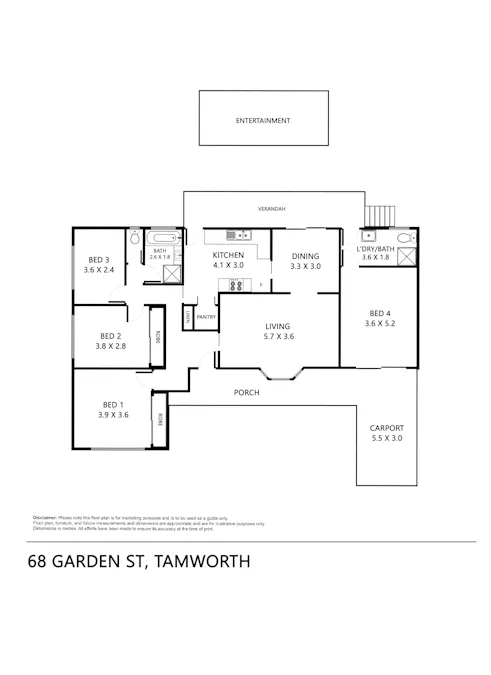 68 Garden Street, Tamworth, NSW, 2340 - Floorplan 1