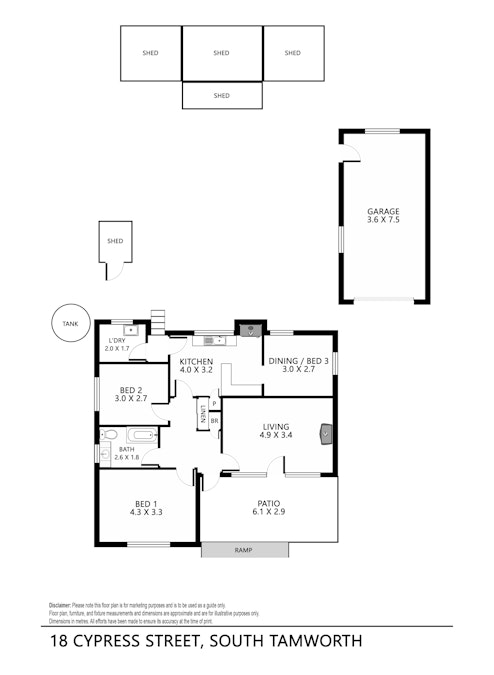 18 Cypress Street, Tamworth, NSW, 2340 - Floorplan 1