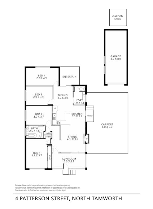 4 Patterson Street, Tamworth, NSW, 2340 - Floorplan 1