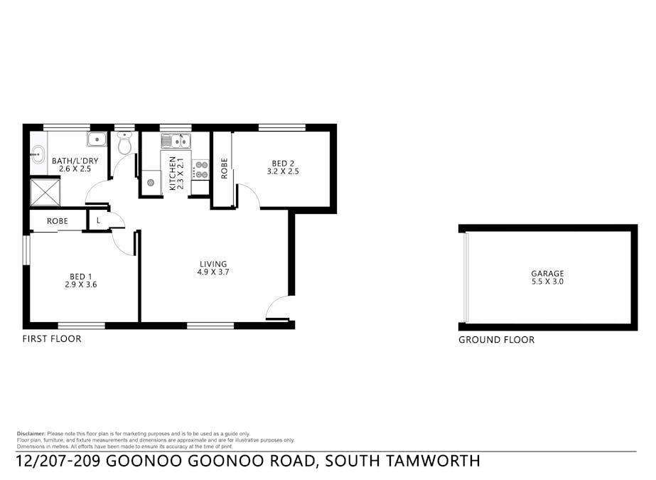 12/207 - 209 Goonoo Goonoo Road, Tamworth, NSW, 2340 - Floorplan 1