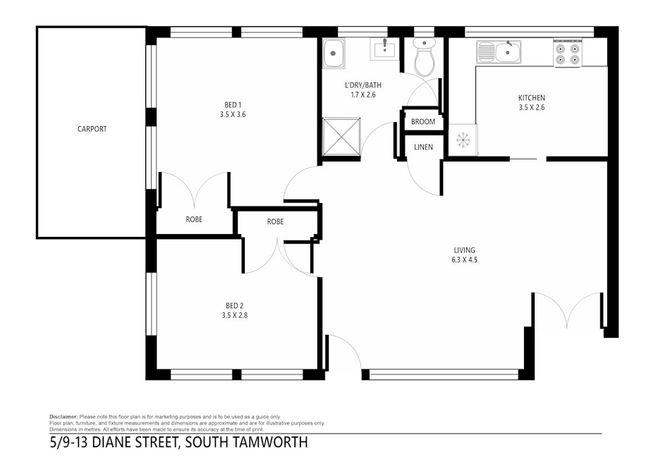 5/9 - 13 Diane Street, Tamworth, NSW, 2340 - Floorplan 1