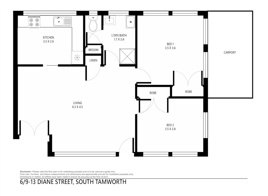 6/9 - 13 Diane Street, Tamworth, NSW, 2340 - Floorplan 1