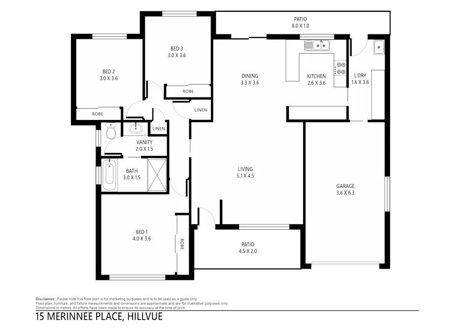 15 Merrinee Place, Tamworth, NSW, 2340 - Floorplan 1