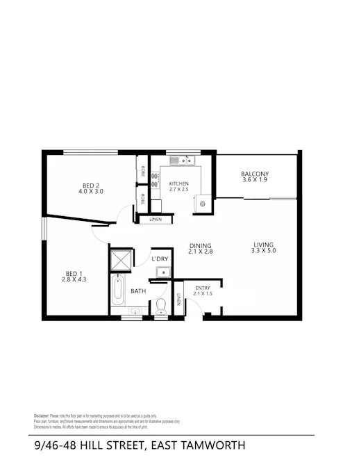 9/46 - 48 Hill Street, Tamworth, NSW, 2340 - Floorplan 1