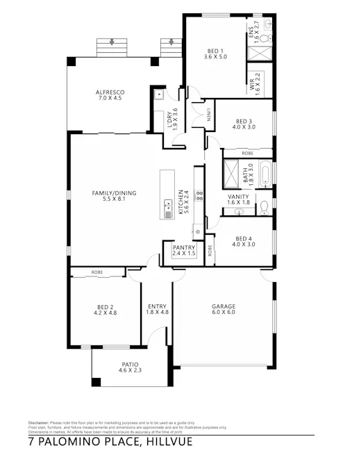 7 Palomino Place, Tamworth, NSW, 2340 - Floorplan 1