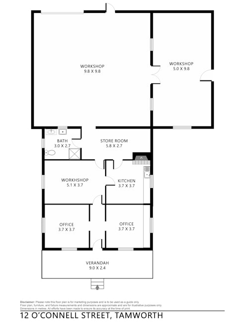 12 O'connell Street, Tamworth, NSW, 2340 - Floorplan 1