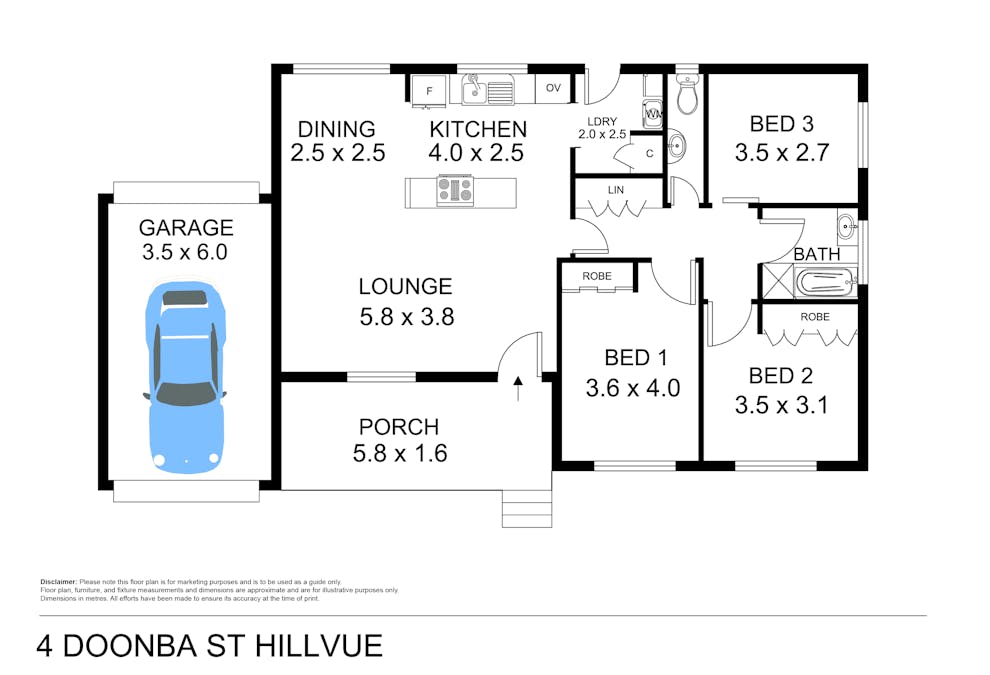 4 Doonba Street, Tamworth, NSW, 2340 - Floorplan 1