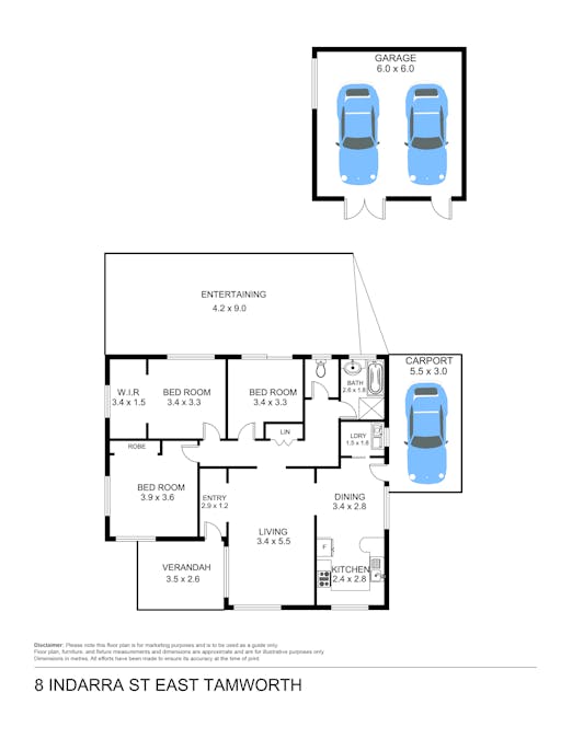 8 Indarra Street, Tamworth, NSW, 2340 - Floorplan 1