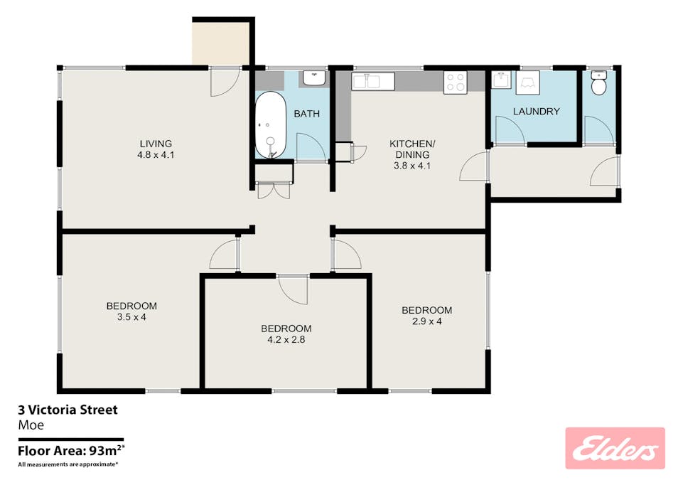 3 Victoria Street, Moe, VIC, 3825 - Floorplan 1