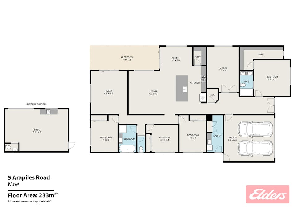 5 Arapiles Drive, Moe, VIC, 3825 - Floorplan 1