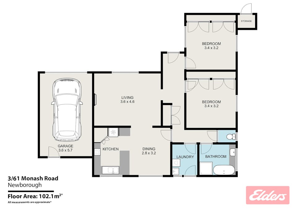 3/61 Monash Road, Newborough, VIC, 3825 - Floorplan 1