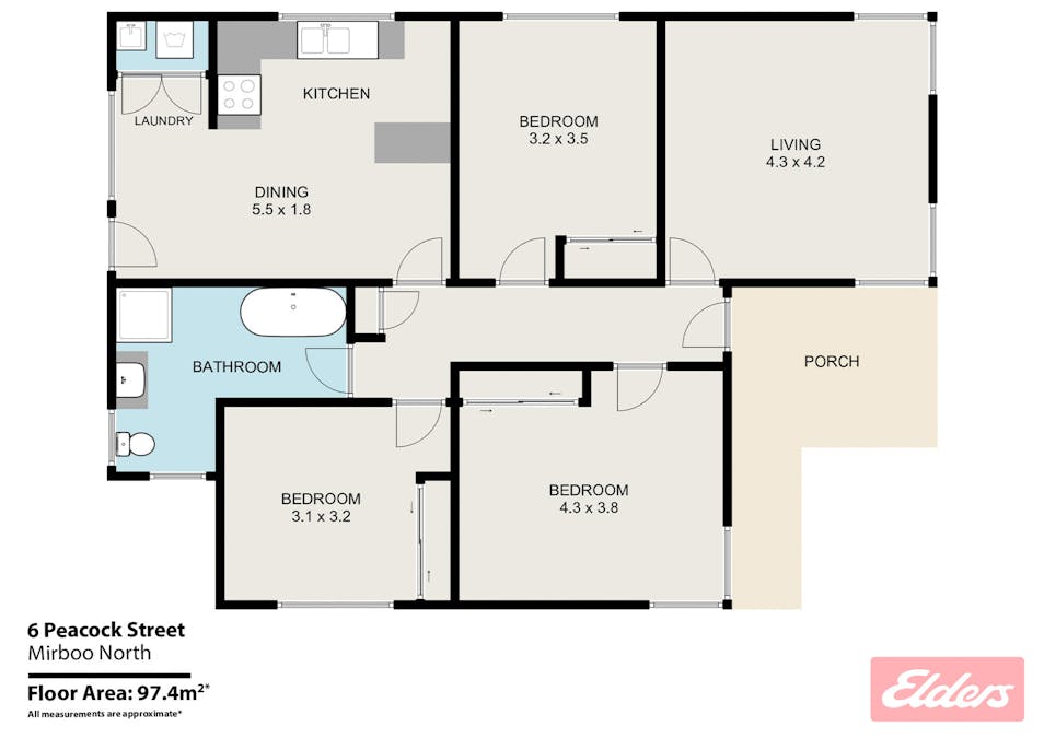 6 Peacock Street, Mirboo North, VIC, 3871 - Floorplan 1