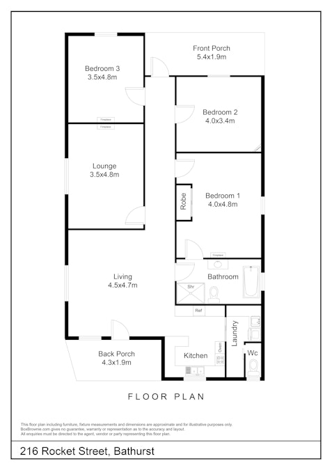 216 Rocket Street, Bathurst, NSW, 2795 - Floorplan 1