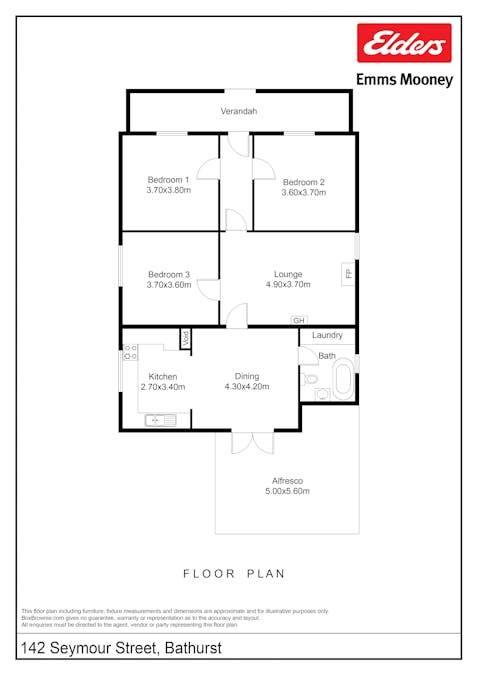 142 Seymour Street, Bathurst, NSW, 2795 - Floorplan 1