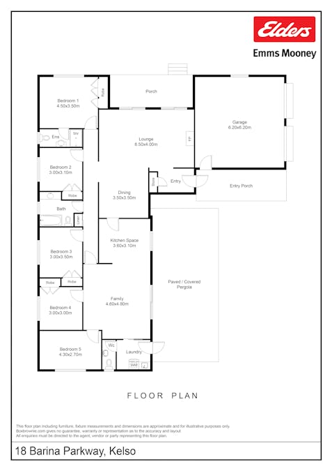 18 Barina Parkway, Kelso, NSW, 2795 - Floorplan 1