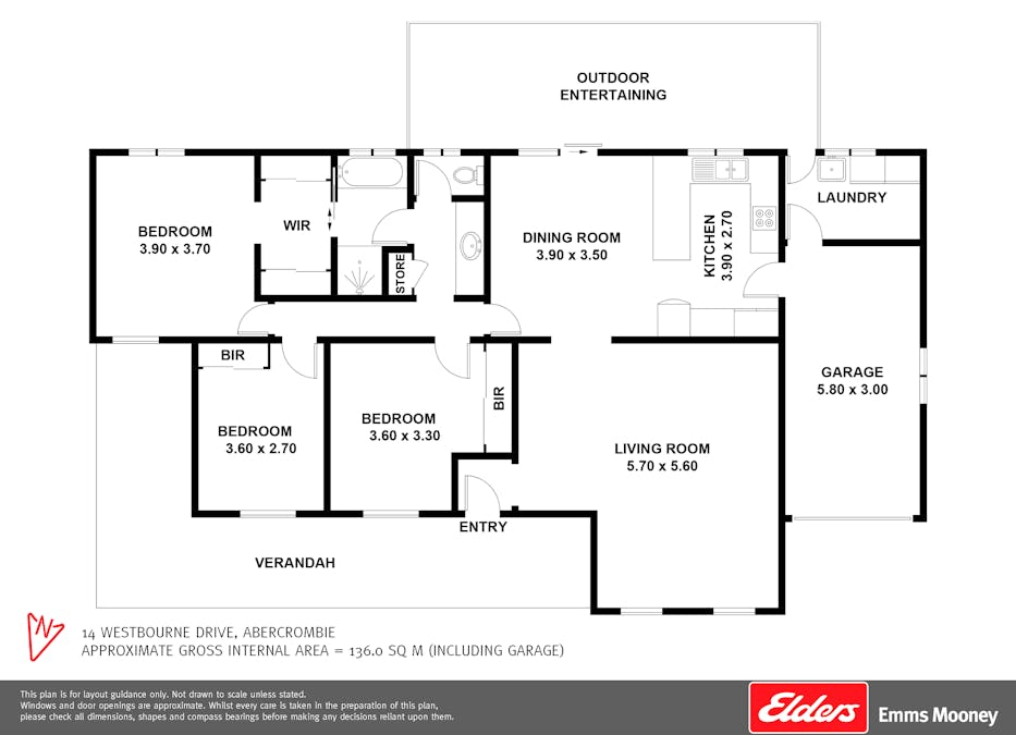 14 Westbourne Drive, Abercrombie, NSW, 2795 - Floorplan 1