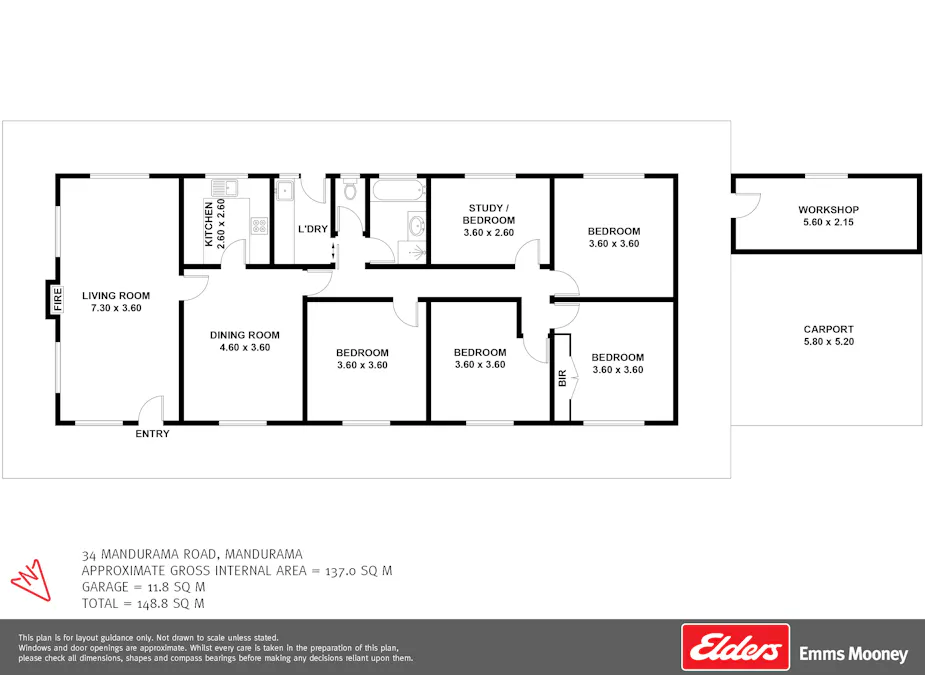 34 Mandurama Road, Mandurama, NSW, 2792 - Floorplan 1