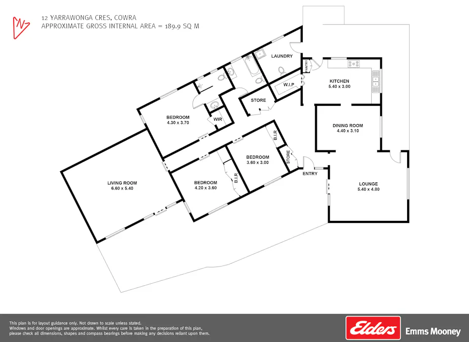 12 Yarrawonga Cresent, Cowra, NSW, 2794 - Floorplan 1